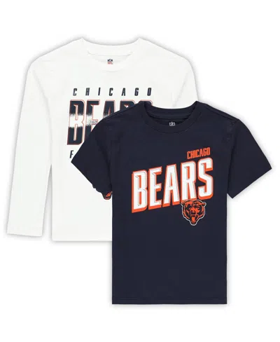 Outerstuff Kids' Preschool Chicago Bears The Mix Combo T-shirt Set In Blue
