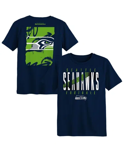 Outerstuff Kids' Preschool College Navy Seattle Seahawks Posterize T-shirt In Blue