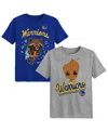 Outerstuff Preschool Golden State Warriors 2-piece Guardians Of The Galaxy T-shirt Set In Blue