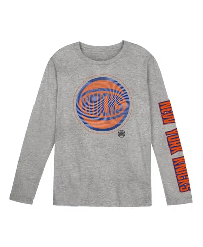 Outerstuff Kids' Preschool Gray New York Knicks Air Raid Long-sleeves T-shirt