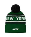 Outerstuff Preschool Green New York Jets Jacquard Cuffed With Pom Knit Hat In Green