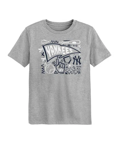 Outerstuff Kids' Preschool Heather Gray New York Yankees Ball Park Fun T-shirt