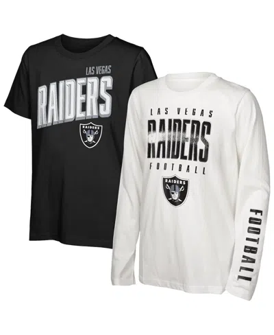 Outerstuff Kids' Preschool Las Vegas Raiders The Mix Combo T-shirt Set In Multi