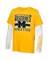 OUTERSTUFF PRESCHOOL MICHIGAN WOLVERINES IN THE MIX T-SHIRT COMBO SET