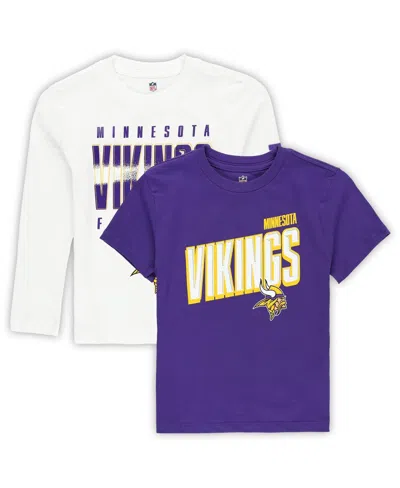 Outerstuff Kids' Preschool Minnesota Vikings The Mix Combo T-shirt Set In Multi