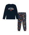 Outerstuff Preschool Navy Chicago Bears Chestnut Holiday Sleep Set In Blue