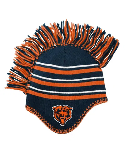 Outerstuff Kids' Preschool Navy Chicago Bears Mohawk Stripe Knit Hat In Multi