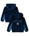 Outerstuff Preschool Navy Minnesota Timberwolves Velour Hoodie In Blue