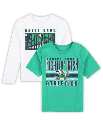 Outerstuff Preschool Notre Dame Fighting Irish In The Mix T-shirt Combo Set In Green