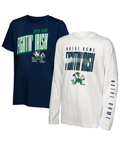 Outerstuff Kids' Preschool Notre Dame Fighting Irish Mix 3-in-1 Combo T-shirt Set In White