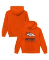 Outerstuff Big Boys And Girls Orange Denver Broncos Back To Basics Hoodie In Red