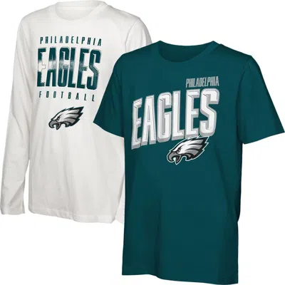 Outerstuff Kids' Preschool  Philadelphia Eagles The Mix Combo T-shirt Set In Multi