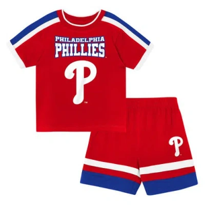 Outerstuff Kids' Preschool  Red Philadelphia Phillies Ground Ball T-shirt & Shorts Set