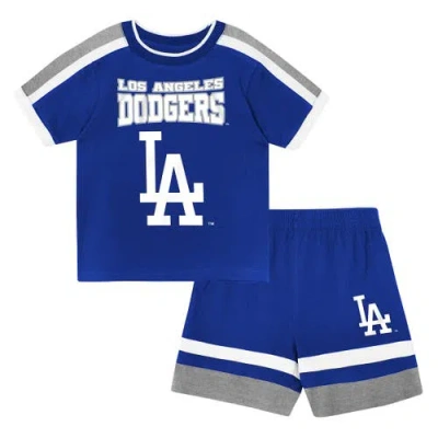 Outerstuff Kids' Preschool  Royal Los Angeles Dodgers Ground Ball T-shirt & Shorts Set In Blue