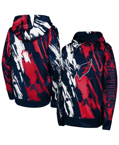 Outerstuff Kids' Preschool Red Washington Capitals Master Snipe Pullover Hoodie In Blue