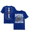 Outerstuff Preschool Royal Florida Gators 2025 Ncaa Men's Basketball National Champions Bracket T-shirt