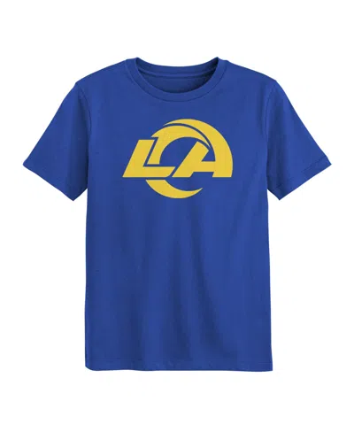 Outerstuff Kids' Preschool Royal Los Angeles Rams Primary Logo Short Sleeve T-shirt In Blue
