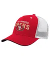 Outerstuff Preschool Scarlet San Francisco 49ers Core Lockup Trucker Adjustable Hat In Red