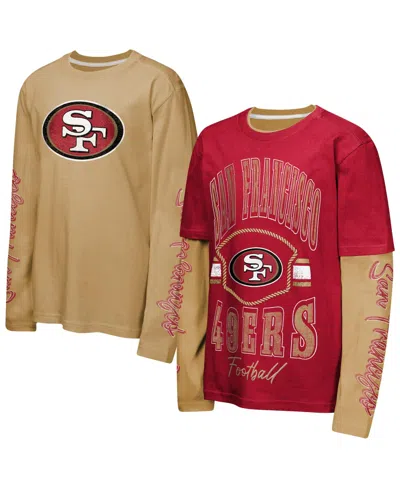 Outerstuff Kids' Preschool Scarlet/gold San Francisco 49ers Motion Combo Set In Brown