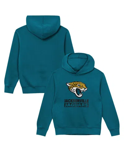 Outerstuff Kids' Preschool Teal Jacksonville Jaguars Back To Basics Hoodie In Blue