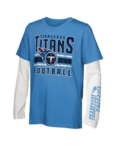 Outerstuff Kids' Preschool Tennessee Titans In The Mix T-shirt Combo Set In Blue