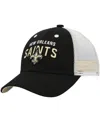 Outerstuff Preschool Unisex Black, White New Orleans Saints Core Lockup Mesh Back Snapback Hat In Black,white