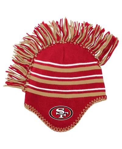 Outerstuff Kids' Preschoolâ Scarlet San Francisco 49ers Mohawk Stripe Knit Hat In Burgundy