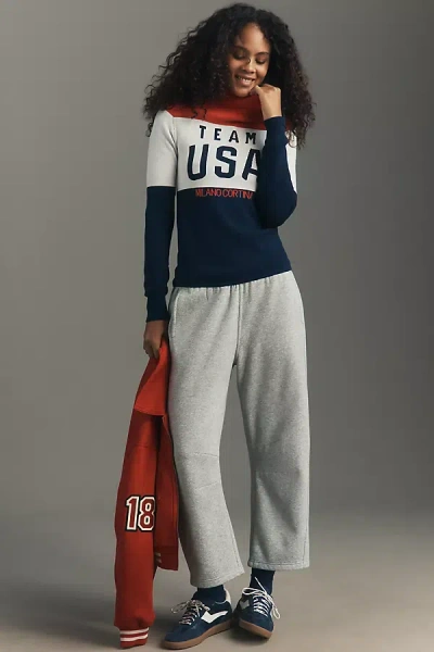 Outerstuff Team Usa Long-sleeve Turtleneck Top In Blue