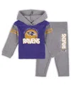 Outerstuff Toddler 2-piece Baltimore Ravens Club House Long Sleeve Hoodie Top And Leggings Set In Purple