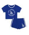 Outerstuff Toddler 2-piece Blue Los Angeles Dodgers Double Run T-shirt And Shorts Set In Blue