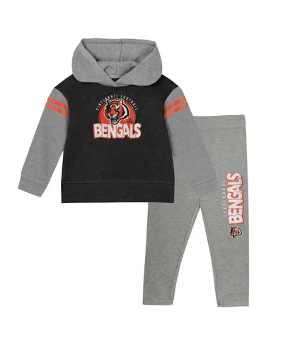 OUTERSTUFF TODDLER 2-PIECE CINCINNATI BENGALS CLUB HOUSE LONG SLEEVE HOODIE TOP AND LEGGINGS SET