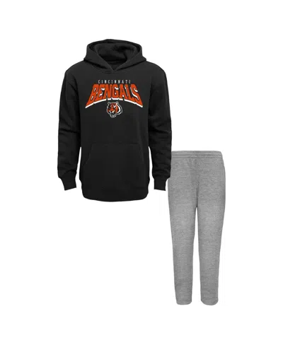 Outerstuff Babies' Toddler 2-piece Cincinnati Bengals Dynamic Duo Fleece Pullover Hoodie And Sweatpants Set In Blue