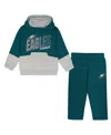 Outerstuff Toddler 2-piece Midnight Green Philadelphia Eagles Lineman Fleece Hoodie And Pants Set In Green
