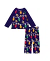 Outerstuff Toddler 2-piece Minnesota Vikings Garland Holiday Long Sleeve Pajama Set In Multi
