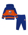 Outerstuff Toddler 2-piece Navy/orange New York Islanders Puck Hero Fleece Hoodie And Sweatpants Set In Blue
