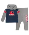 Outerstuff Toddler 2-piece New England Patriots Club House Long Sleeve Hoodie Top And Leggings Set In Gray
