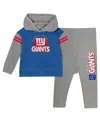 Outerstuff Toddler 2-piece New York Giants Club House Long Sleeve Hoodie Top And Leggings Set In Multi