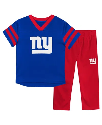 Outerstuff Babies' Toddler 2-piece New York Giants T-shirt And Pants Set In Blue