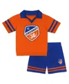 Outerstuff Toddler 2-piece Orange Fc Cincinnati Charming Dude Top And Short Set In Red