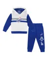 Outerstuff Toddler 2-piece White/royal Los Angeles Dodgers Wind Up Pullover Hoodie And Sweatpants Set In White,royal