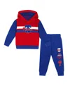 Outerstuff Toddler 2-piecegray/navy New York Yankees Wind Up Pullover Hoodie And Sweatpants Set In Red,royal