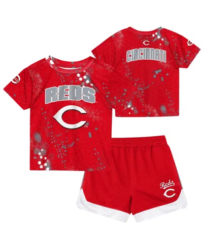 Outerstuff Babies' Toddler 2-piece Red Cincinnati Reds Pinch Hitter T-shirt & Shorts Set