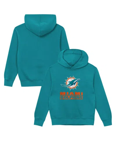 Outerstuff Babies' Toddler Aqua Miami Dolphins Back To Basics Hoodie In Blue
