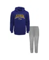 Outerstuff Toddler Baltimore Ravens Dynamic Duo Fleece Pullover Hoodie Sweatpants Set In Purple