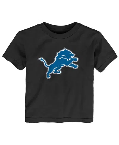 Outerstuff Babies' Toddler Black Detroit Lions Primary Logo T-shirt