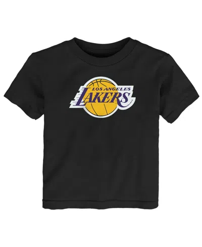 Outerstuff Babies' Toddler Black Los Angeles Lakers Primary Logo T-shirt