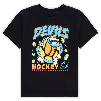 Outerstuff Kids' Toddler Black New Jersey Devils Break Through T-shirt