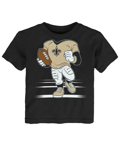 Outerstuff Babies' Toddler Black New Orleans Saints Game Fit T-shirt