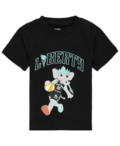 Outerstuff Babies' Toddler Black New York Liberty Ellie Dribble T-shirt