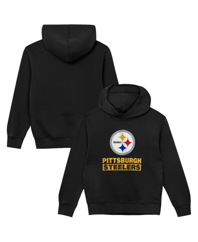 Outerstuff Babies' Toddler Black Pittsburgh Steelers Back To Basics Hoodie